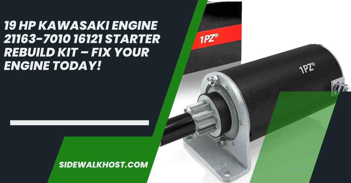 19 hp kawasaki engine 21163-7010 16121 starter rebuild kit – Fix Your Engine Today!