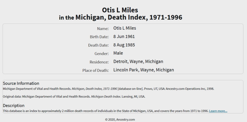 Where Did Otis Lamont Williams Live?